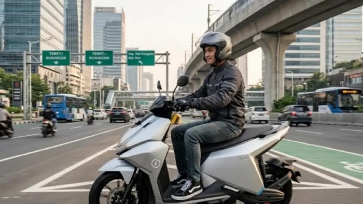 Omoway Omo X hadir dengan layar 10 inci, suspensi double wishbone, speaker Bluetooth, dan jarak tempuh hingga 260 km. (Pinterest) 