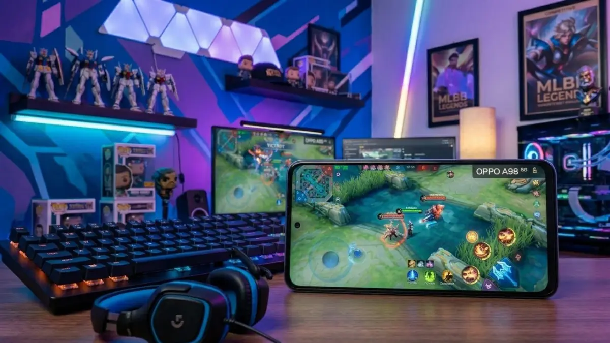 Oppo A98 5G gaming menjadi perbincangan di kelas menengah berkat performanya saat menjalankan PUBG Mobile dan Mobile Legends. 