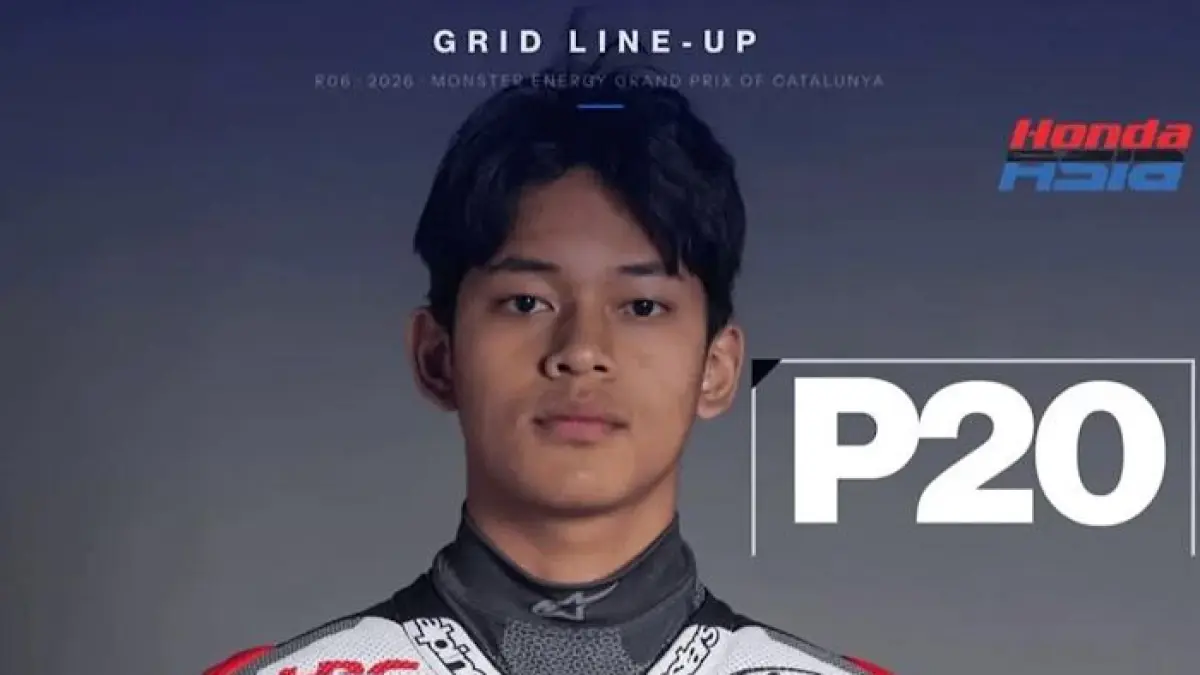 Feda Ega Pratama finis posisi 21 di FP2 Moto3 Italia 2026, namun masih memimpin klasemen Rookie of The Year.(pinterest)