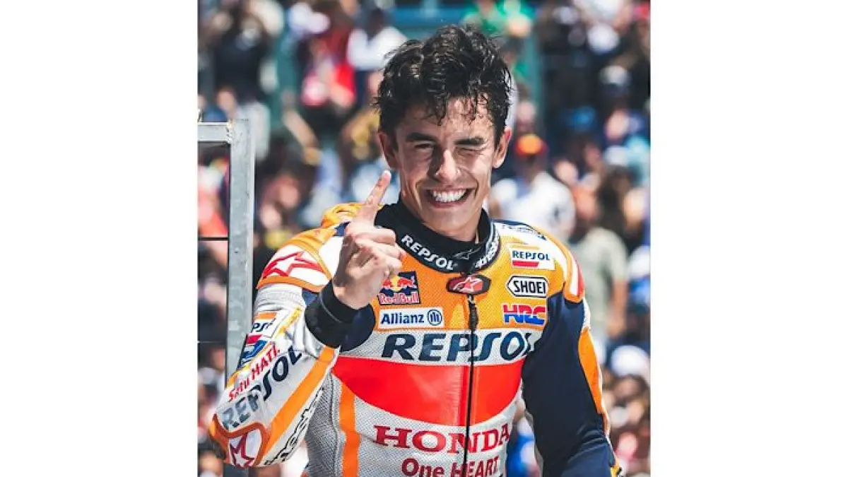 Marc Marquez ungkap penyebab crash beruntun MotoGP 2026. Cedera saraf dan operasi bahu membuat peluang juara semakin berat.(pinterest)