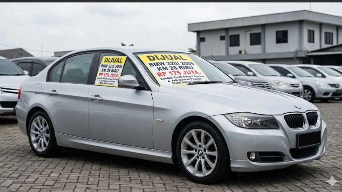 BMW 320i 2009 KM 28 ribu dijual Rp175 juta. Kondisinya masih sangat orisinal dan jadi incaran pecinta mobil bekas langka.(gemini AI)