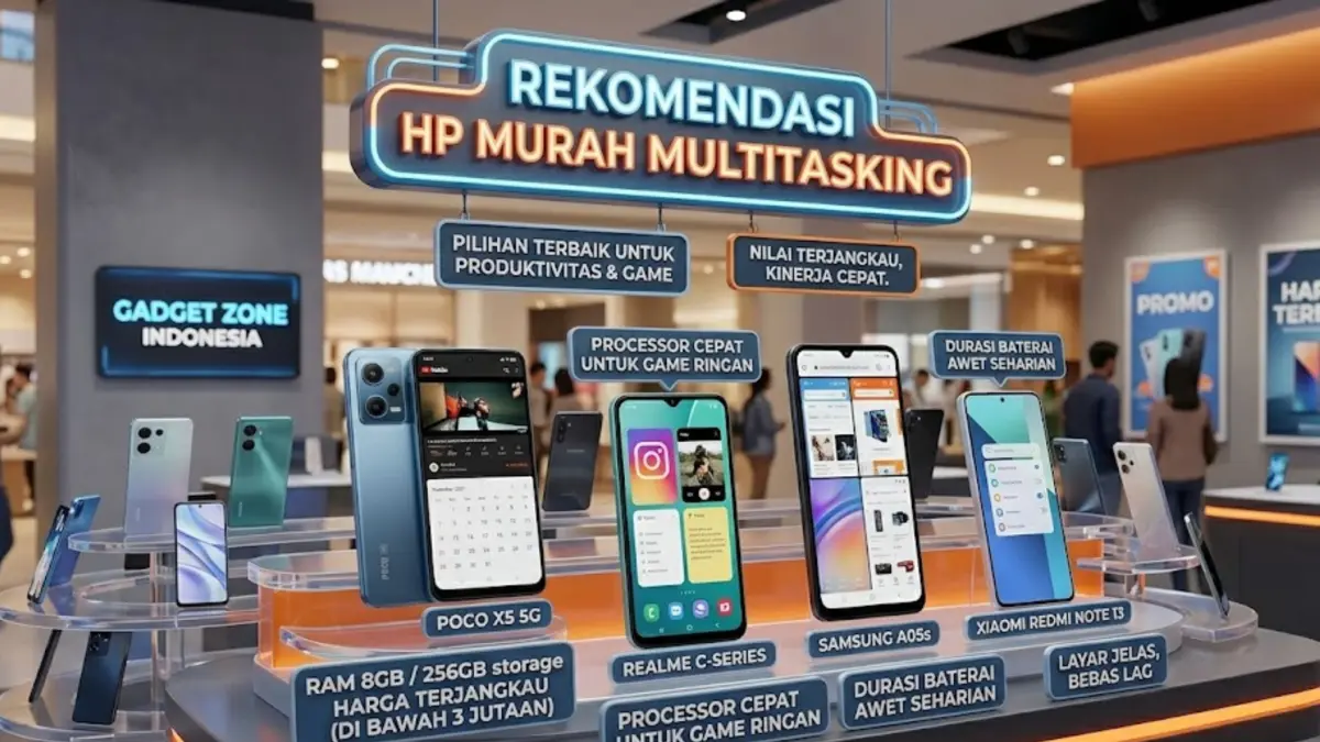 Cari rekomendasi HP murah multitasking? Simak daftar HP 2 jutaan terbaik 2026 dengan RAM besar dan performa anti lemot untuk produktivitas Anda. (GEMINI AI)
