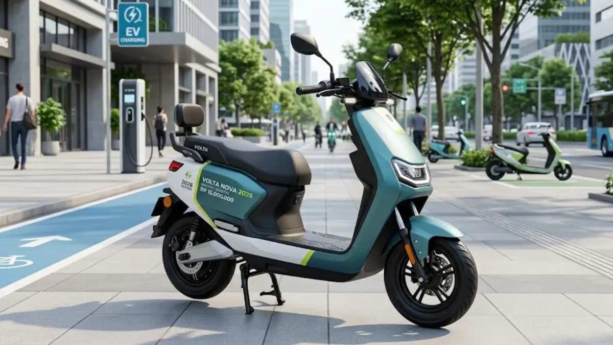 Motor listrik murah 15 jutaan 2026 menawarkan desain keren, fitur modern, dan biaya operasional yang lebih hemat. (GEMINI AI)