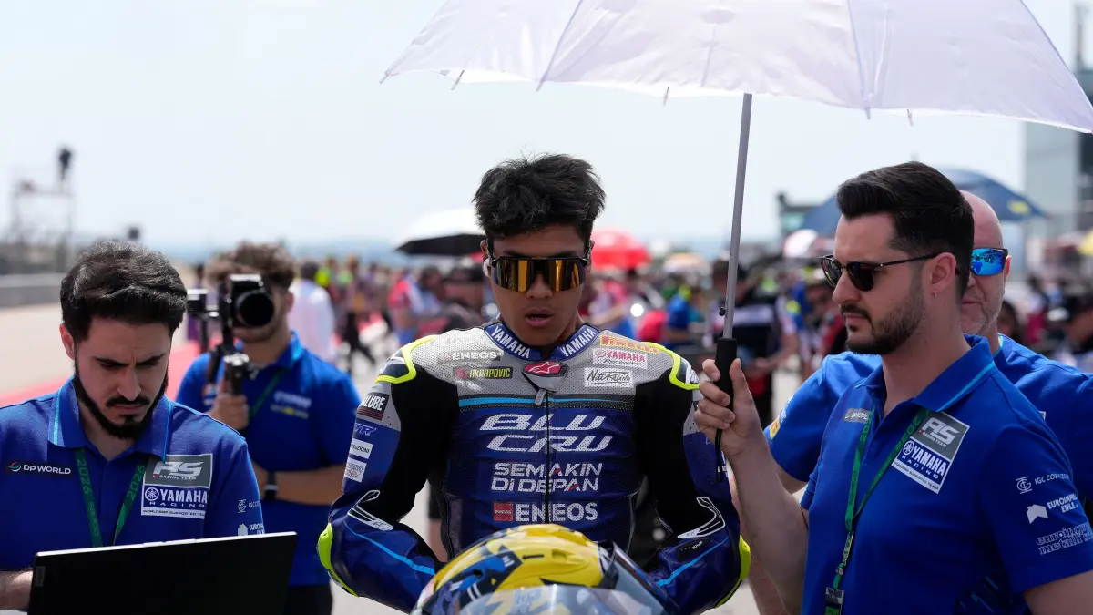 Aldi Satya Mahendra saat tampil di seri 6 World Supersport 2026 di Sirkuit Aragon Spanyol. (Foto: Yamaha untuk Radar Tulungagung)