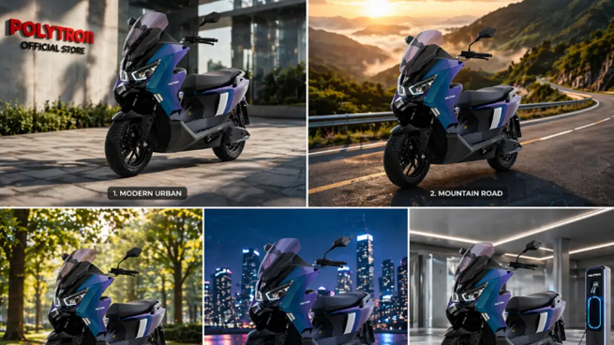 Polytron Fox 350 Vs Motor Bensin Biaya Operasional, cek siapa yang lebih hemat untuk penggunaan harian. (AI IMAGE)