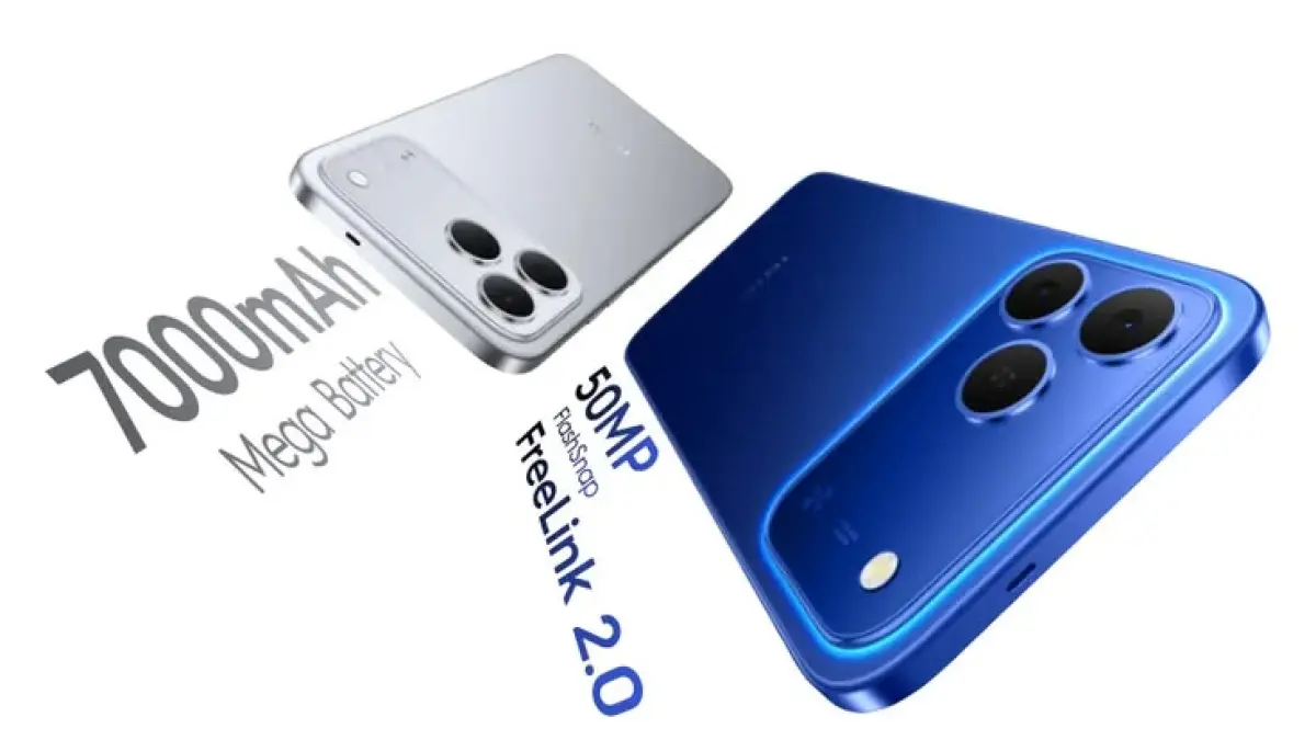 Review Tecno Spark 50, HP 2 jutaan dengan baterai 7000 mAh, tahan air, dan performa tangguh. Cek spesifikasi lengkap dan harganya di sini.(Pinterest)