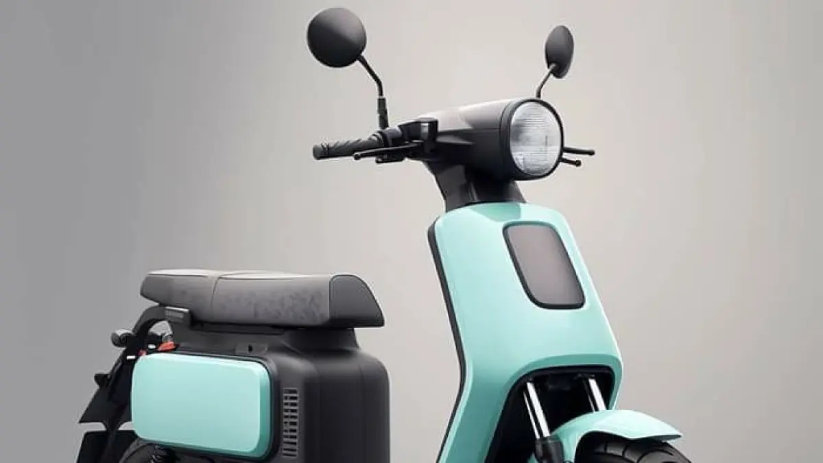 Motor listrik ini dibekali rem cakram, remote key, dan ruang penyimpanan barang. Simak fitur lengkapnya di sini.(Gemini AI)