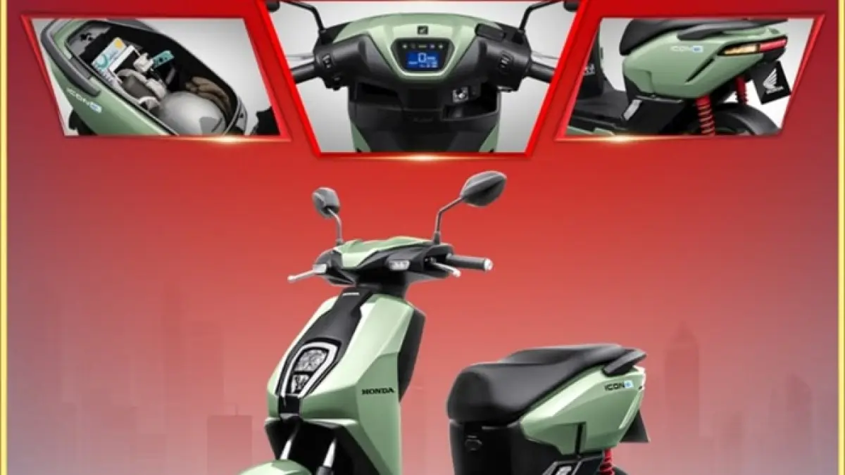 Honda Icon e resmi dijual Rp28 juta. Motor listrik Honda ini menawarkan bagasi 26 liter dan baterai lepas-pasang. (PINTEREST)