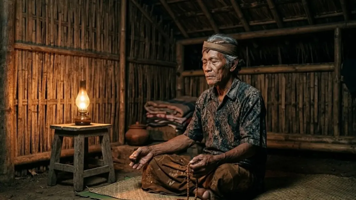 Makna sumeleh dalam filsafat Jawa ternyata bukan menyerah, melainkan jalan menuju ketenangan batin dan kebijaksanaan hidup. (Ilustrasi Gemini AI)