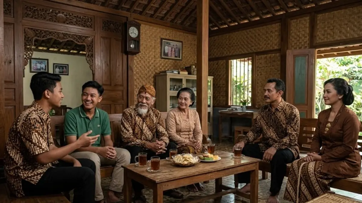 Unggah-ungguh basa Jawa kembali ramai dibahas. Simak perbedaan ngoko, krama, dan krama inggil yang sering keliru. (Ilustrasi Gemini AI)