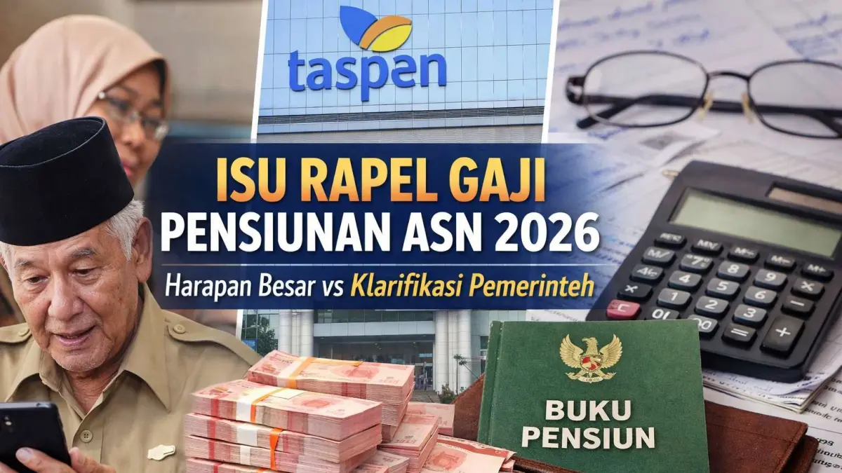 Rapel gaji pensiunan ASN disebut cair 16 Juni 2026. Taspen beri klarifikasi resmi, simak fakta terbaru dan status pencairannya (Gemini AI)