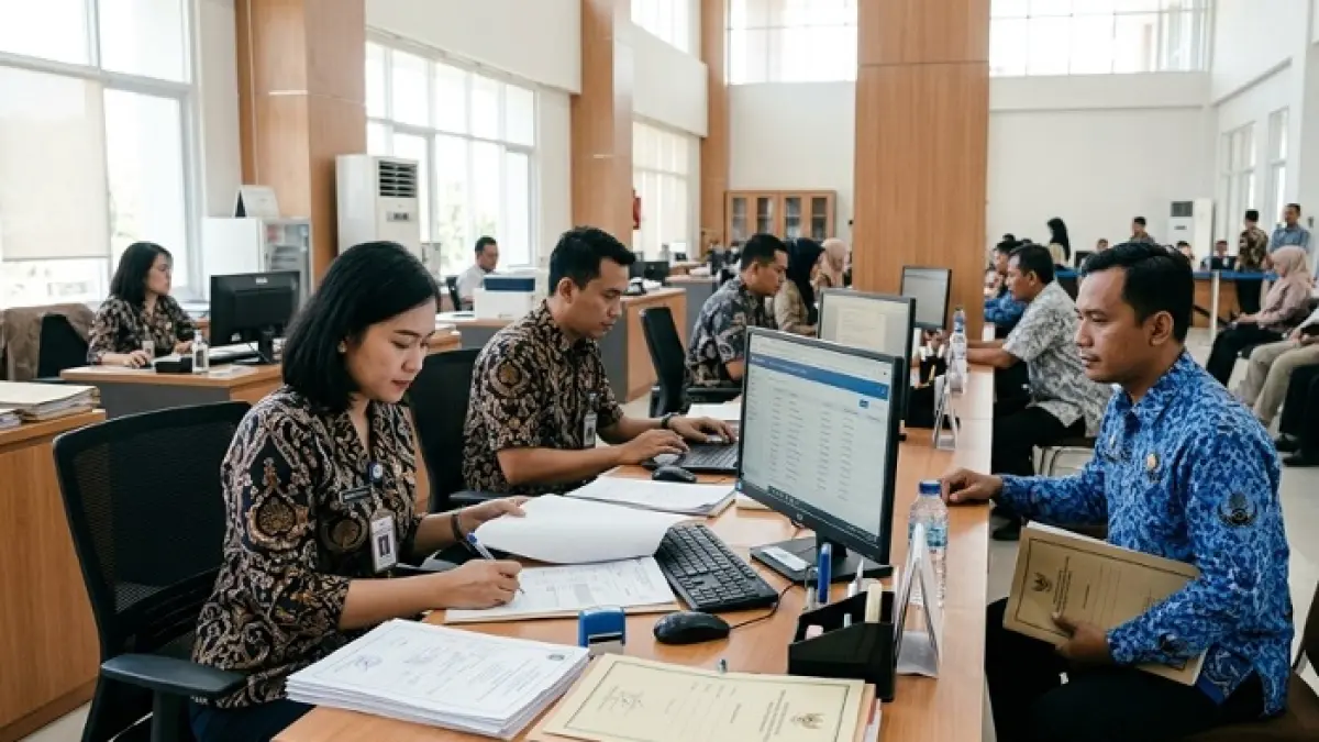 Nasib PPPK paruh waktu dan eks K2 dalam CASN 2026 masih jadi sorotan. Peluang ada, tetapi tanpa jaminan afirmasi. (Ilustrasi Gemini AI)