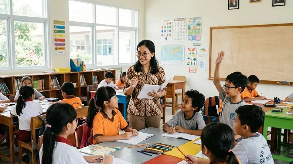 PPPK Guru Sekolah Rakyat 2026 resmi dibuka dengan 3.053 formasi. Simak syarat, jadwal, dan cara daftarnya. (Ilustrasi Gemini AI)