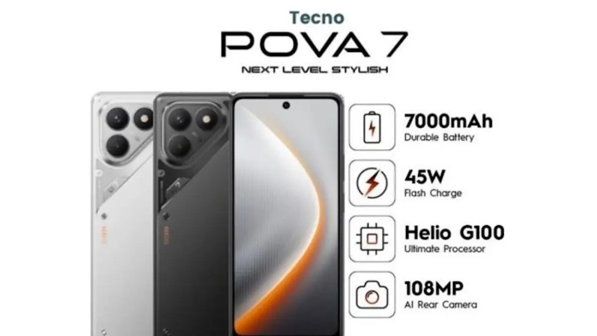 TECNO POVA 7 5G hadir dengan wireless charging, layar 144 Hz, Dimensity 7300, dan bonus power bank di harga Rp 3 jutaan.(pinterest)
