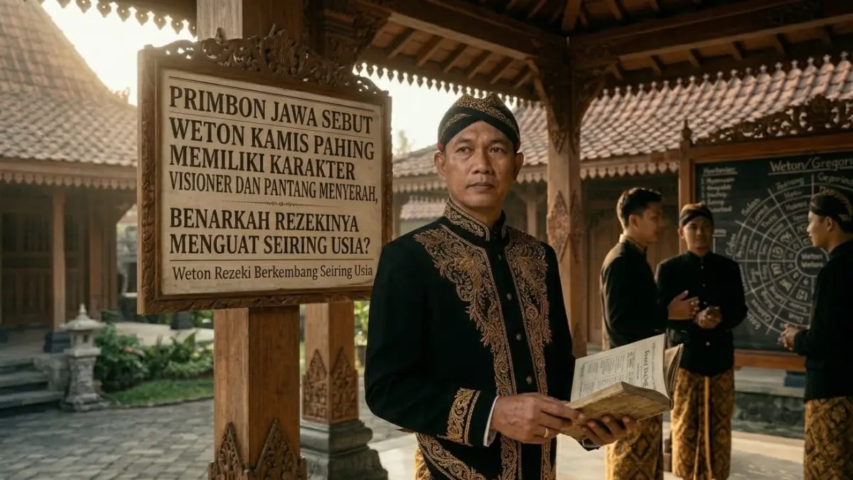 Weton Jawa Kamis Pahing dipercaya memiliki daya juang tinggi, bakat usaha, dan peluang rezeki dari kerja keras.
