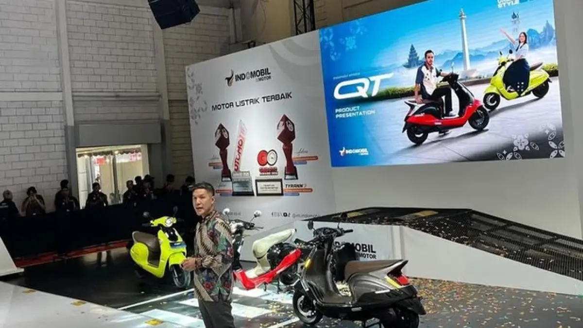Indomobil eMotor Quty Pro hadir dengan harga Rp18,8 juta, jarak tempuh 135 km, fitur NFC dan alarm canggih yang menarik perhatian. (Pinterest) 