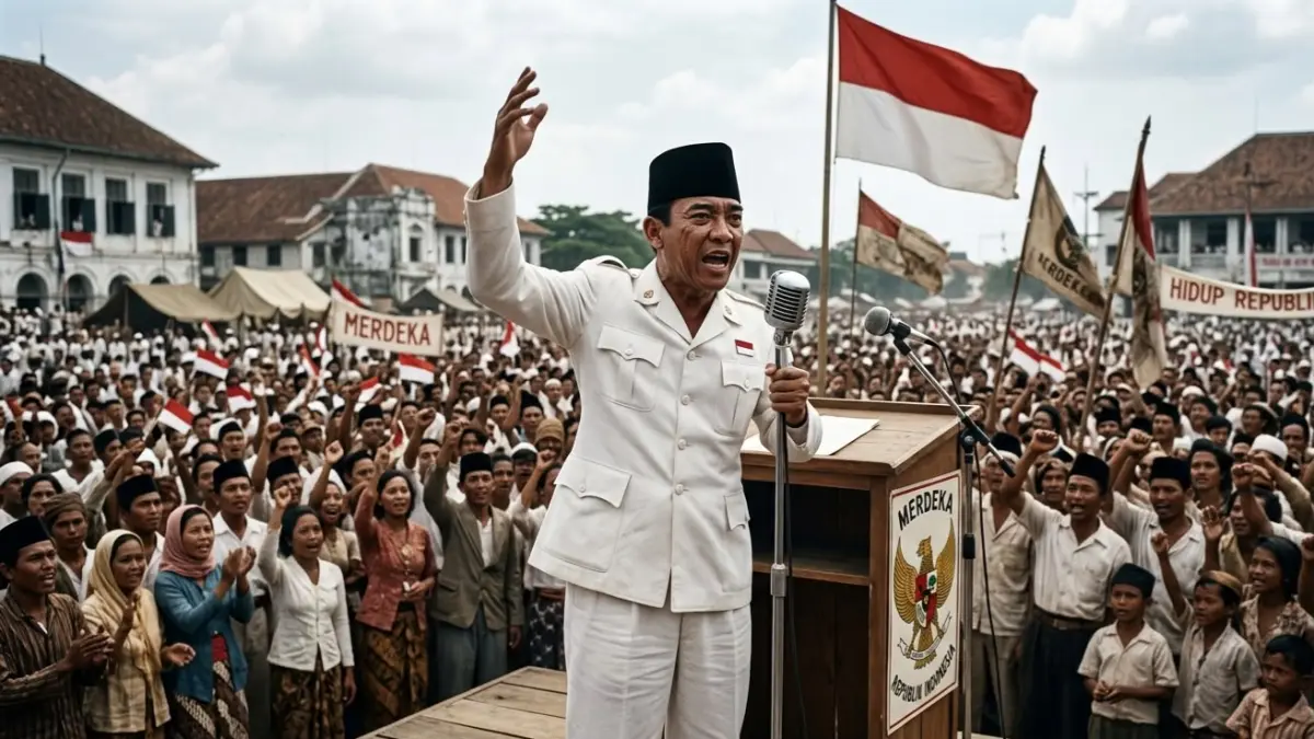 Biografi Bung Karno mengulas perjuangan sang Proklamator dari masa muda hingga menjadi Presiden pertama Indonesia.