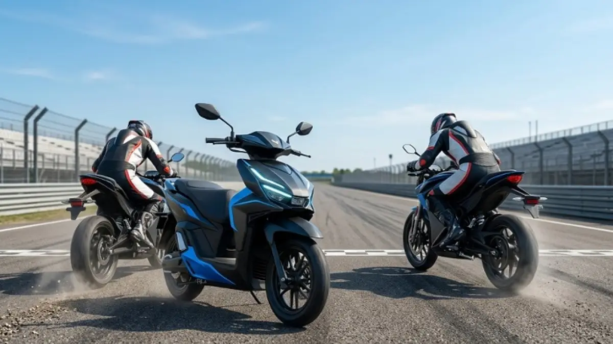Indomobil E-Motor Sprinto hadir dengan fitur touchscreen, GPS, dan mode pintar di motor listrik Rp25 jutaan (Ilustrasi Gemini AI)