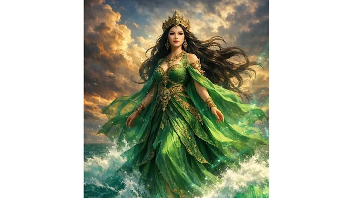 Misteri Nyi Roro Kidul masih dipercaya hingga kini. Begini kisah Putri Kandita hingga menjadi Ratu Pantai Selatan.(pinterest)