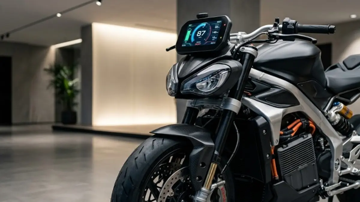Omo X Smart hadir dengan jarak tempuh 260 km, top speed 113 km/jam dan fitur premium. Harga preorder Rp35,5 juta. (Ilustrasi Gemini AI)