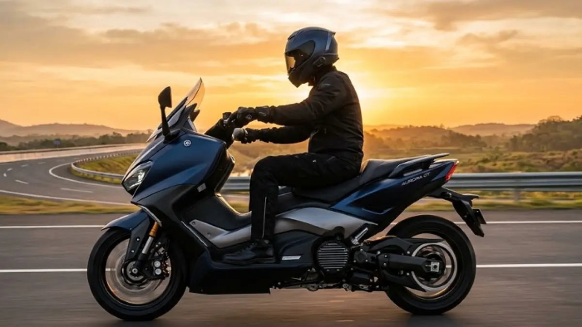 Polytron Fox 500 diuji jalan dengan top speed 130 km/jam dan jarak tempuh 130 km. Mampukah menyaingi XMAX? (Ilustrasi Gemini AI)