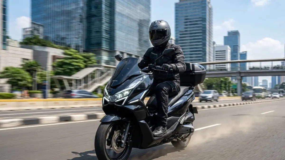Polytron Fox 500 diuji jalan, tawarkan top speed 130 km/jam, fitur lengkap dan harga kompetitif. (Ilustrasi Gemini AI)