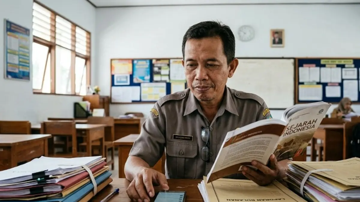 TPG 100 persen kembali jadi sorotan DPR. Dana guru disebut tertahan di daerah, sementara nasib PPPK ikut dibahas. (Ilustrasi Gemini AI)