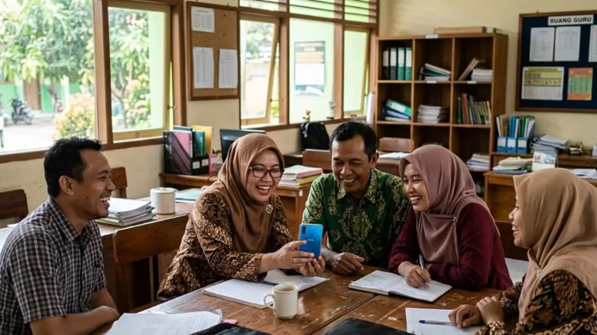 TPG Juni 2026 mulai cair, guru non ASN banyak sudah menerima. Simak update pencairan dan fakta kenaikan gaji ASN. (Ilustrasi Gemini AI)