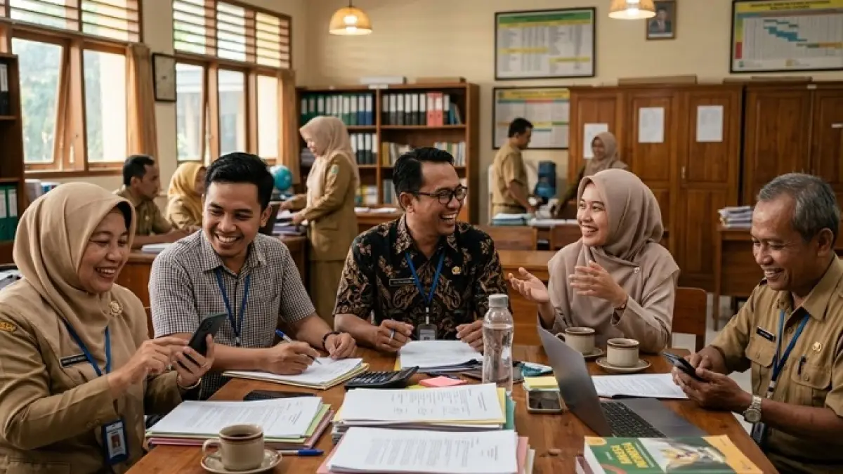 TPG Juni 2026 mulai cair untuk guru ASN dan non ASN. Tunggakan April-Mei juga mulai dibayarkan. Cek syaratnya! (Ilustrasi Gemini AI)