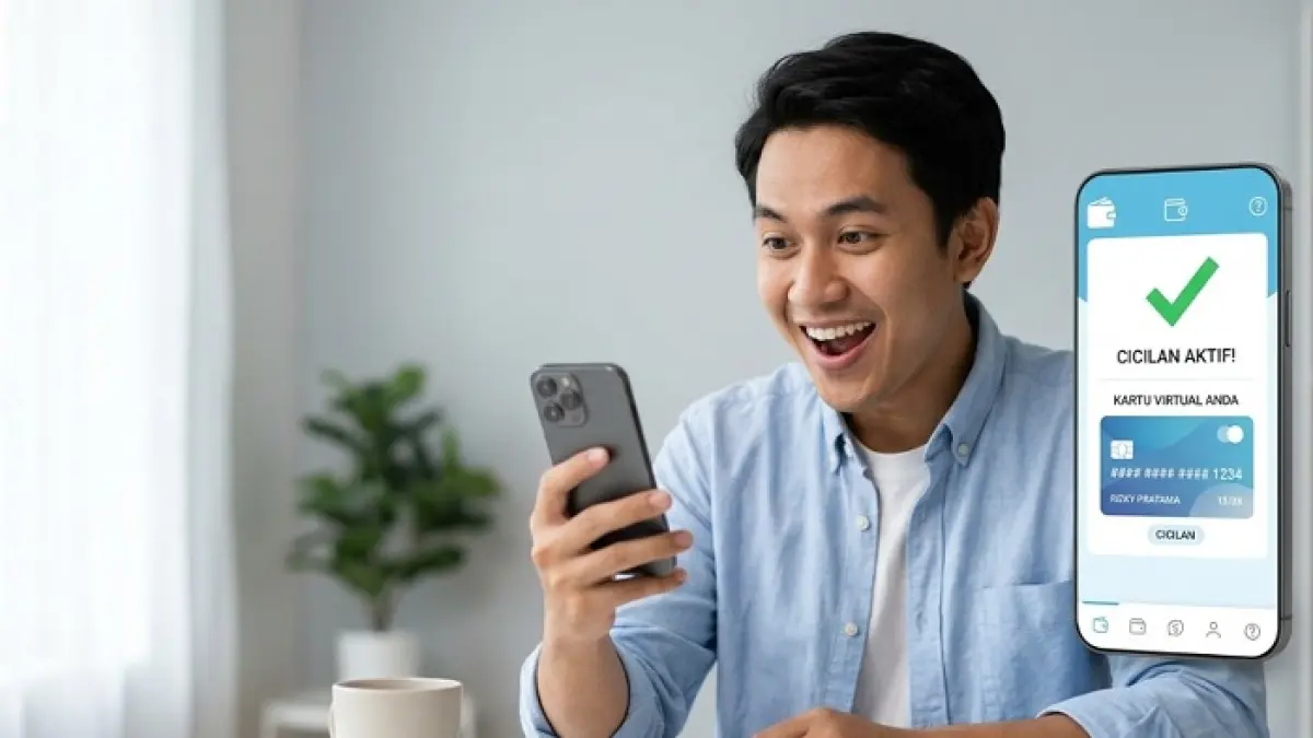 Dana Cicil 2026 ramai dicari. Simak cara mengaktifkan dan memunculkan fitur Dana Cicil di aplikasi DANA. (Ilustrasi Gemini AI)