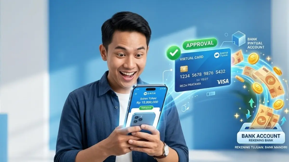 Dana Instan kini hadir di aplikasi DANA. Simak cara aktivasi, syarat, hingga pencairan dana ke rekening. (Ilustrasi Gemini AI)