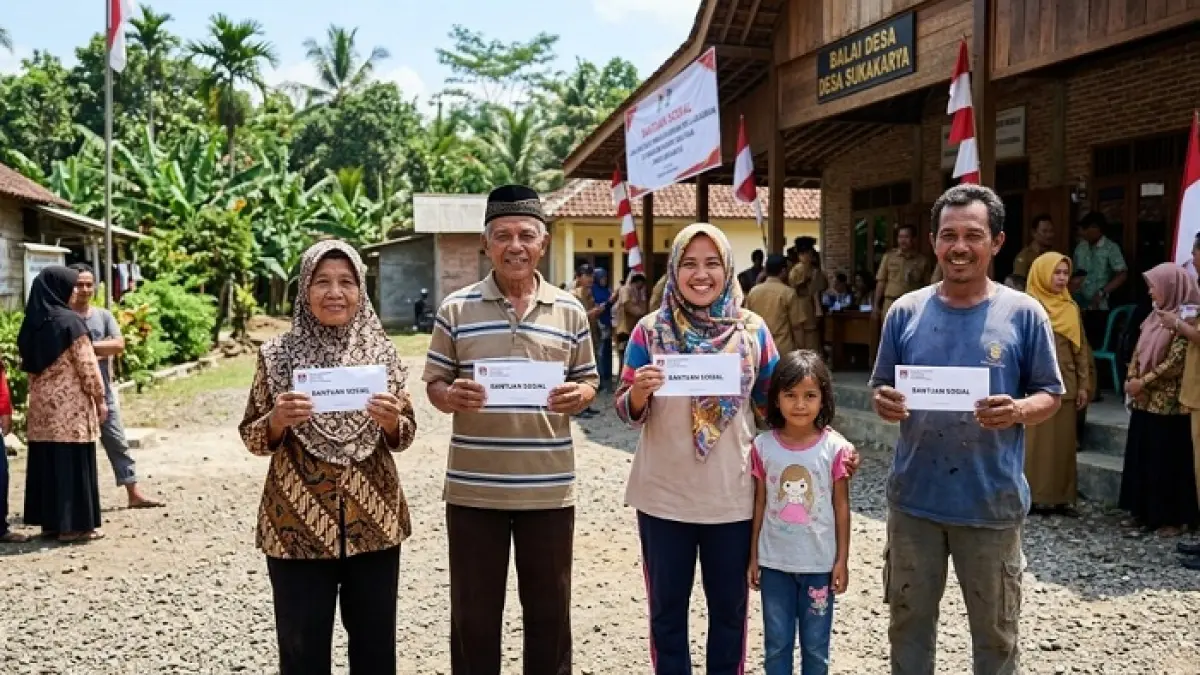 PKH dan BPNT Tahap 2 mulai cair di wilayah 3T. KPM terima bantuan hingga Rp2,1 juta lewat PT Pos. (Ilustrasi Gemini AI)
