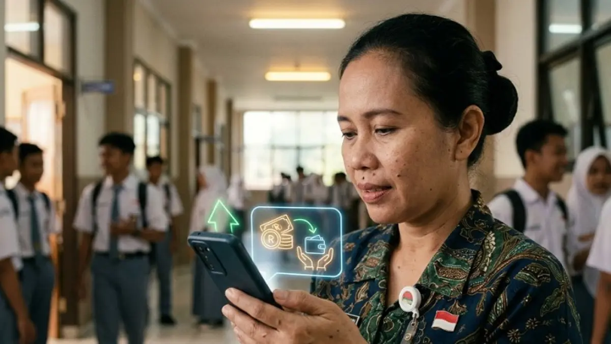 TPG 100 persen dan nasib PPPK jadi sorotan DPR. Guru menanti kepastian pencairan tunjangan dan status kerja. (Ilustrasi Gemini AI)