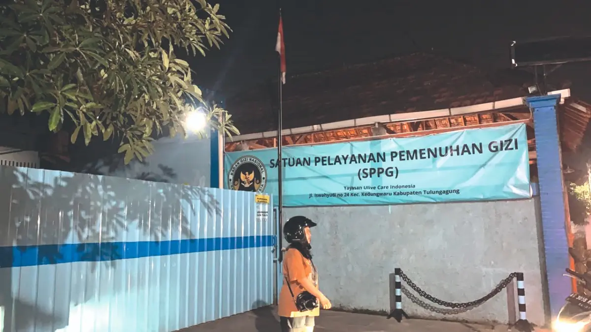 Salah satu SPPG di Desa Ringinpitu tutup selama masa libur sekolah, Kamis (25/6/2026).(SANDY YUWANA/RADAR TULUNGAGUNG)