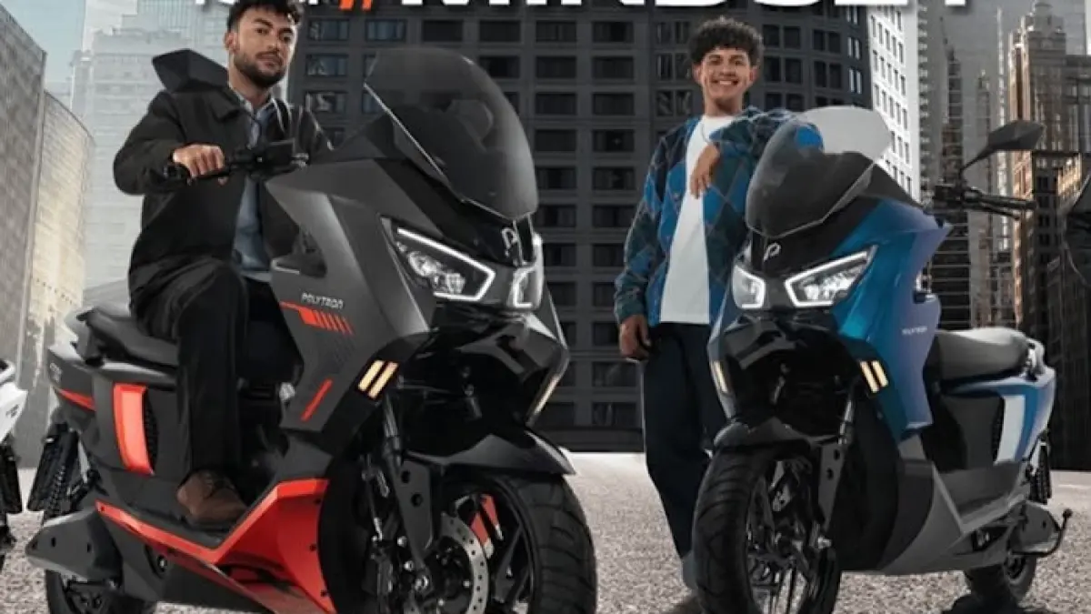 Polytron Fox 350 resmi hadir dengan desain baru, cruise control, hill start assist, passive keyless entry, dan jarak tempuh hingga 130 km.(pinterest)