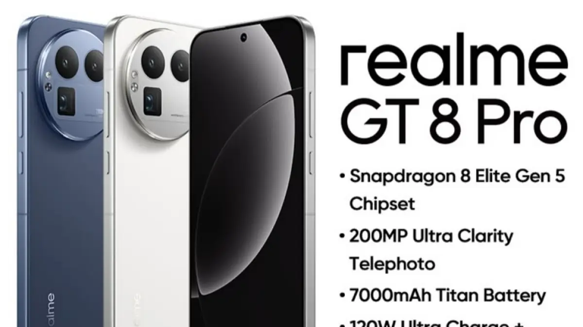 Realme GT8 hadir dengan Snapdragon 8 Elite, kamera Ricoh, dan baterai 7000 mAh. Simak spesifikasi lengkapnya!