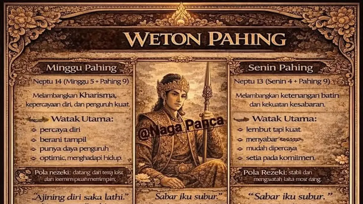 15 weton paling beruntung menurut Primbon Jawa dipercaya memiliki rezeki melimpah, hidup enak, dan penuh keberuntungan. (Pinterest) 