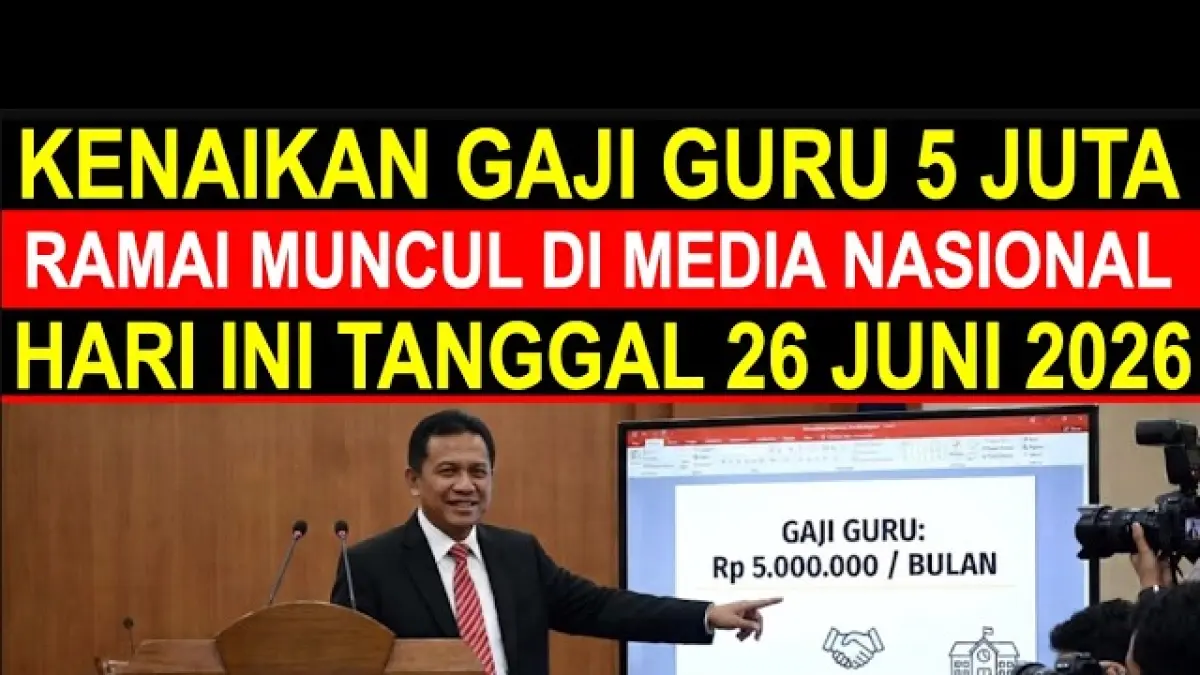 Gaji guru minimal Rp5 juta diusulkan DPR. Simak fakta lengkap, hitungan anggaran, serta peluang realisasinya bagi guru Indonesia. (Youtube. com)