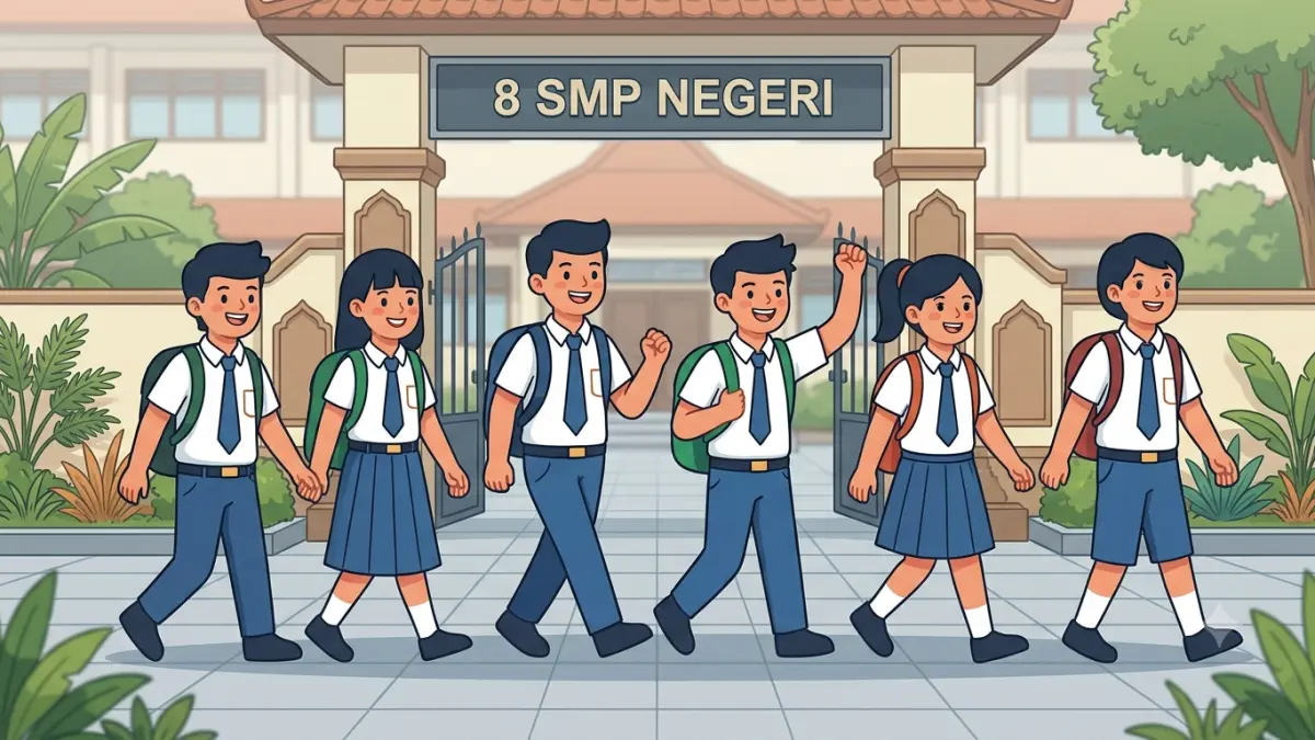 SMPN Satap Sendang Tulungagung tercatat baru menerima dua siswa dari kuota 32 siswa.(ILUSTRASI AI)