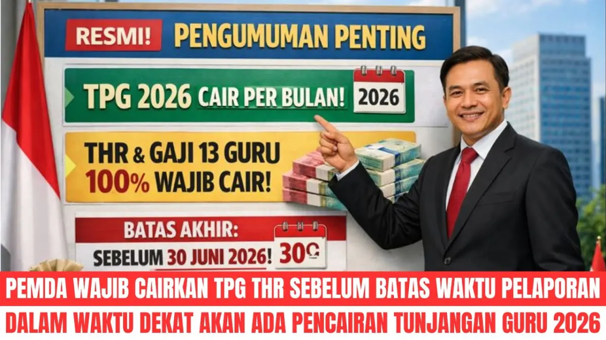 TPG 2026 dibayar setiap bulan. Simak jadwal validasi Info GTK, kepastian THR dan gaji ke-13, serta syarat pencairannya. (Youtube. com)