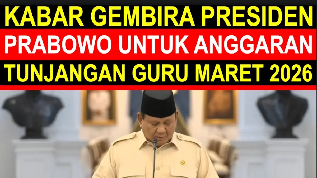 TPG Februari 2026 kapan cair? Simak jadwal validasi Info GTK, estimasi pencairan, serta kepastian THR dan gaji ke-13 guru. (Youtube. com)