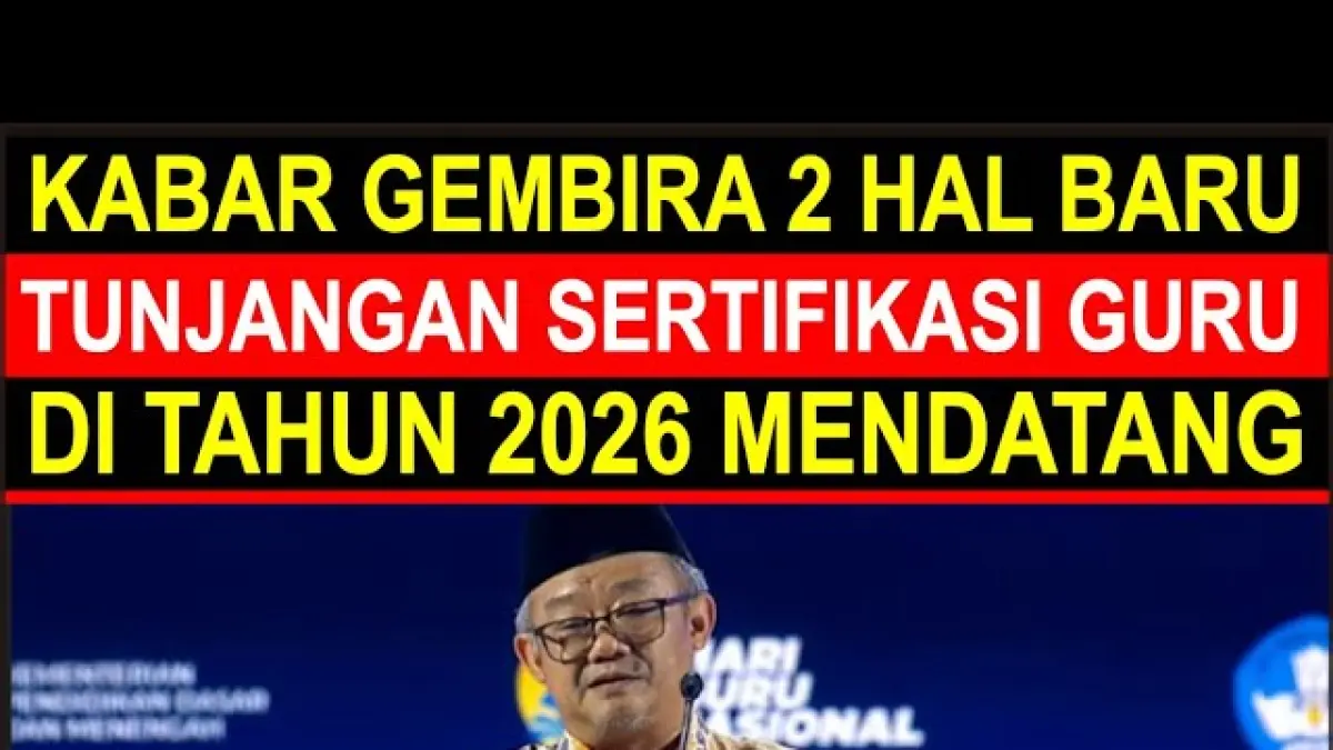 Tunjangan sertifikasi guru 2026 diproyeksikan cair setiap bulan. Simak dua perubahan penting yang wajib diketahui seluruh guru. (Youtube. com)