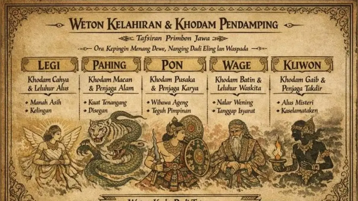15 weton pembawa rezeki menurut Primbon Jawa dipercaya membawa keberuntungan, simak daftar dan makna neptu lengkapnya di sini.