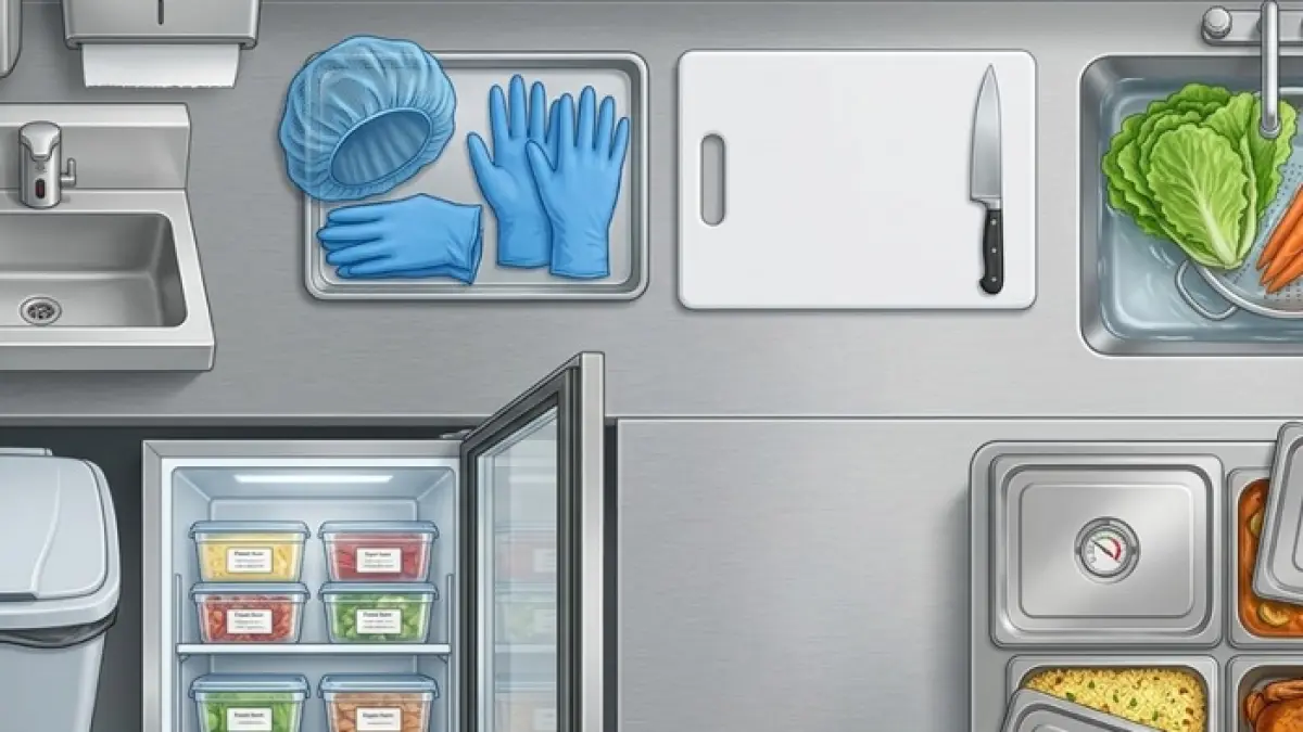 Checklist Dapur MBG kini menjadi acuan penting agar Program Makan Bergizi Gratis terhindar dari risiko keracunan makanan. (Ilustrasi Gemini AI)