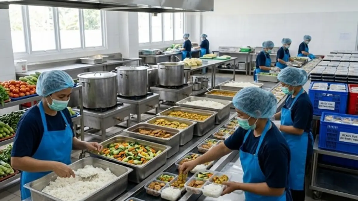 Investasi dapur SPPG Program Makan Bergizi Gratis masih terbuka lebar karena target 15.000 dapur belum tercapai. (Ilustrasi Gemini AI)