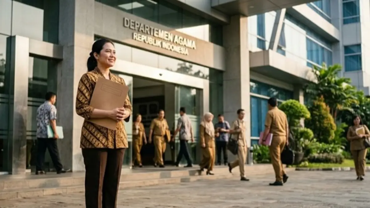 TPG THR 100 persen Guru ASN 2026 belum cair. Simak tahapan pencairan, syarat penerima, dan penyebab proses masih menunggu pemerintah. (Ilustrasi Gemini AI)