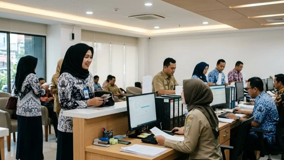 TPG THR 100 persen 2026 belum menunjukkan perkembangan. Guru ASN diminta menunggu tahapan resmi pencairan dari pemerintah pusat. (Ilustrasi Gemini AI)
