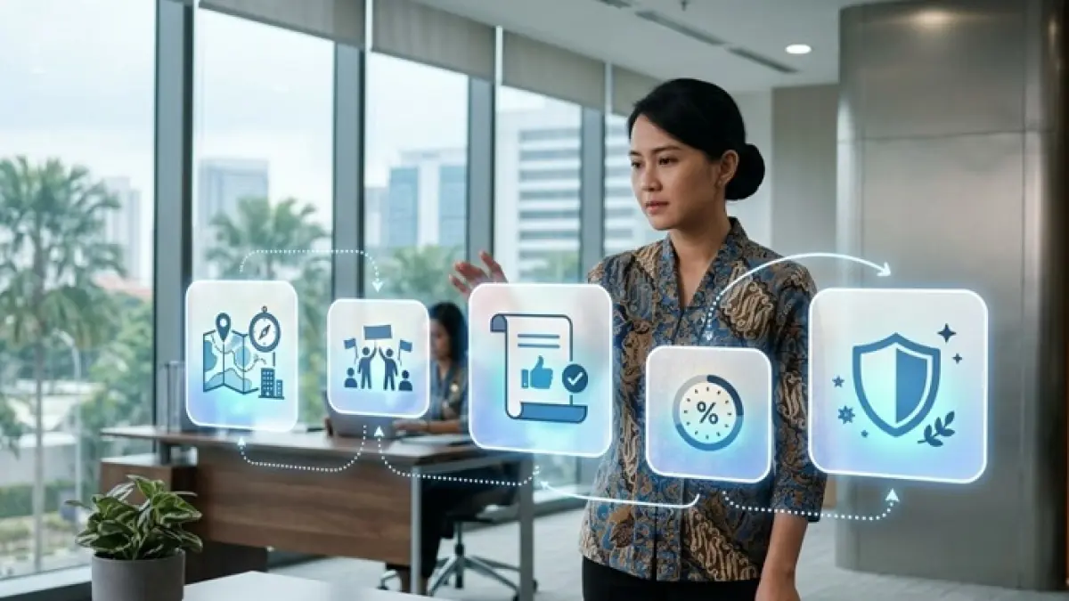 Cara isi SKP e-Kinerja 2026 untuk ASN lengkap mulai login, input RHK, unggah bukti dukung hingga pengajuan penilaian. (Ilustrasi Gemini AI)