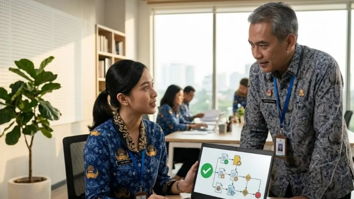 Cara pengajuan cuti online ASN 2024 kini wajib dilakukan secara digital. Simak tahapan lengkap mulai login hingga persetujuan atasan. (Ilustrasi Gemini AI)