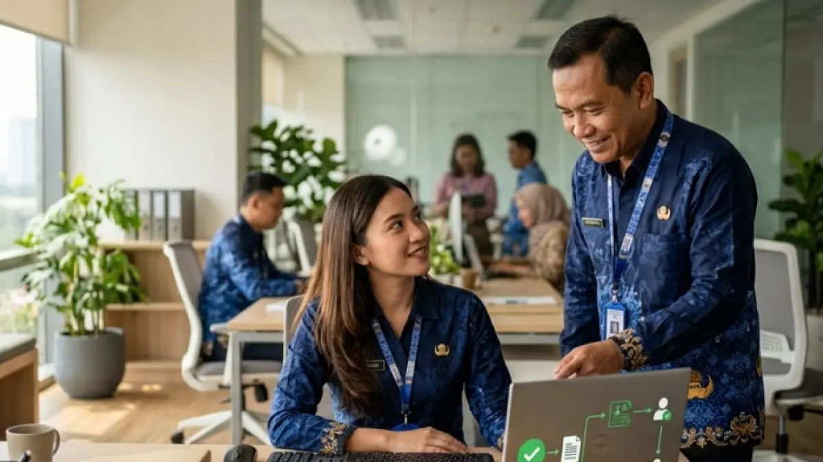 Cara pengajuan cuti online ASN kini wajib dilakukan melalui sistem digital. Simak tahapan lengkap mulai login hingga persetujuan atasan. (Ilustrasi Gemini AI)